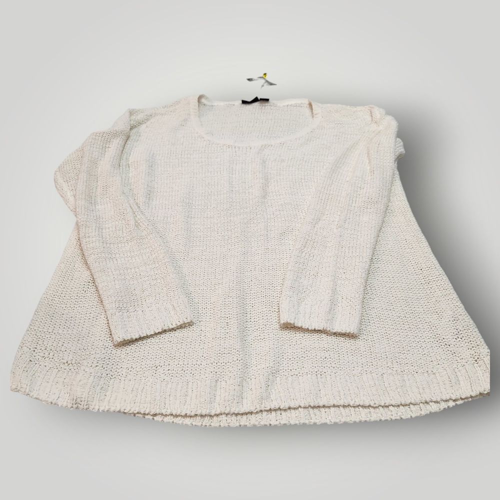NWT Esmara Women's L 12/14 Ivory Long Sleeve Pullover Sweater